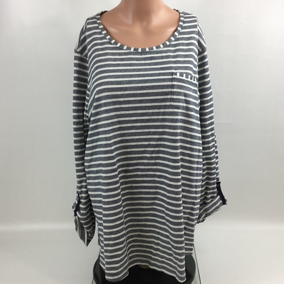 Lands' End Tops - Lands end top Women’s plus size 1x blue striped